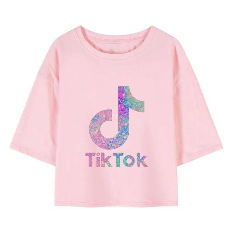 Al amal TiKTok crop Top(2 Design) for Girls ( Pink )