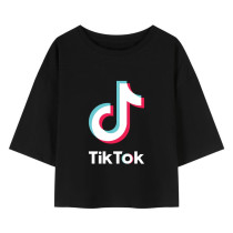 Al amal TiKTok crop Top(2 Design) for Girls ( Navy Blue )