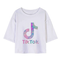 Al amal TiKTok crop Top(2 Design) for Girls ( Grey )