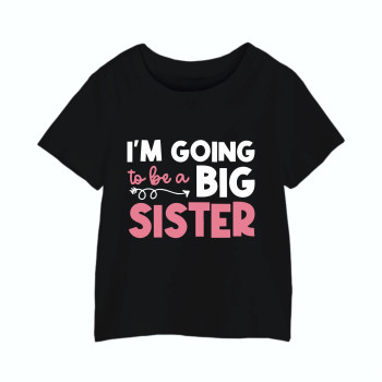 Al amal Big Sister T shirt(3 designs) for Girls ( Black )