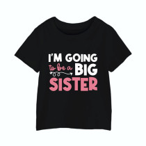 Al amal Big Sister T shirt(3 designs) for Girls ( Black )