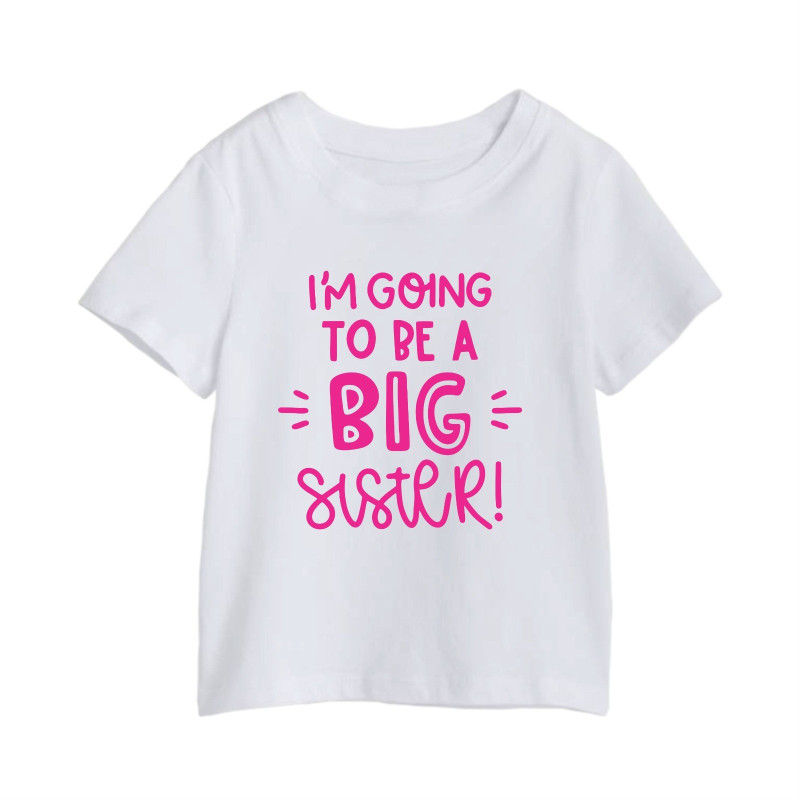 Al amal Big Sister T shirt(1 designs) for Girls ( White )