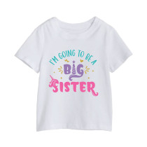 Al amal Big Sister T shirt(2 designs) for Girls ( White )