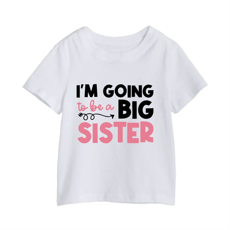 Al amal Big Sister T shirt(3 designs) for Girls ( White )