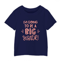 Al amal Big Sister T shirt(1 designs) for Girls ( Navy Blue )