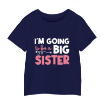 Al amal Big Sister T shirt(3 designs) for Girls ( Navy Blue )