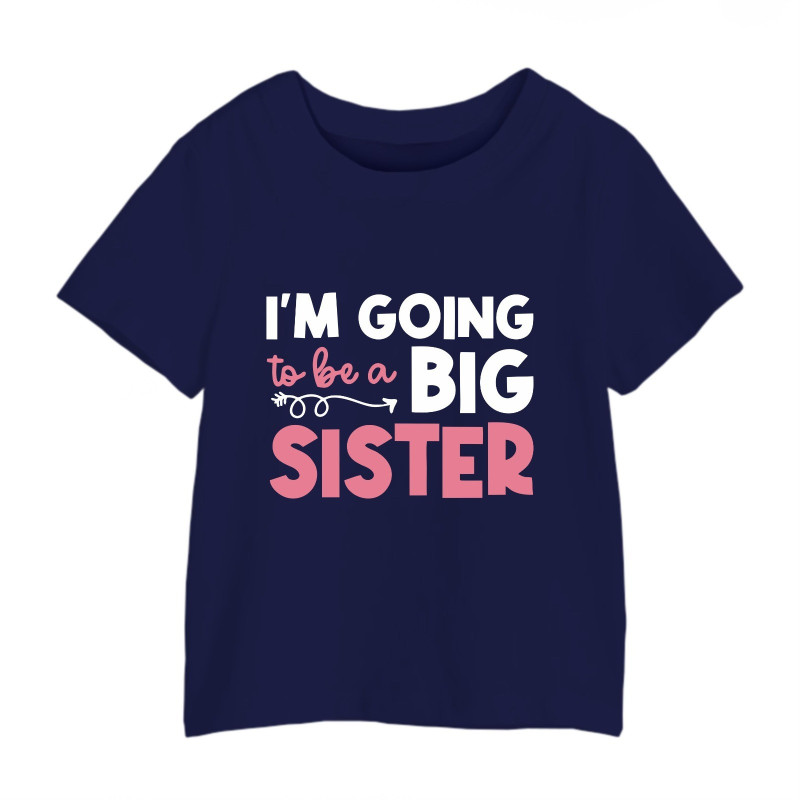 Al amal Big Sister T shirt(3 designs) for Girls ( Navy Blue )