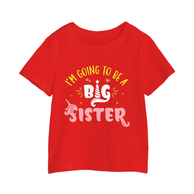Al amal Big Sister T shirt(2 designs) for Girls ( Red )