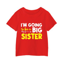 Al amal Big Sister T shirt(3 designs) for Girls ( Red )