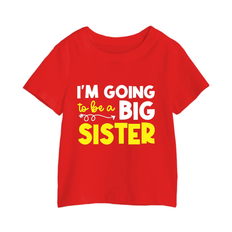 Al amal Big Sister T shirt(3 designs) for Girls ( Red )