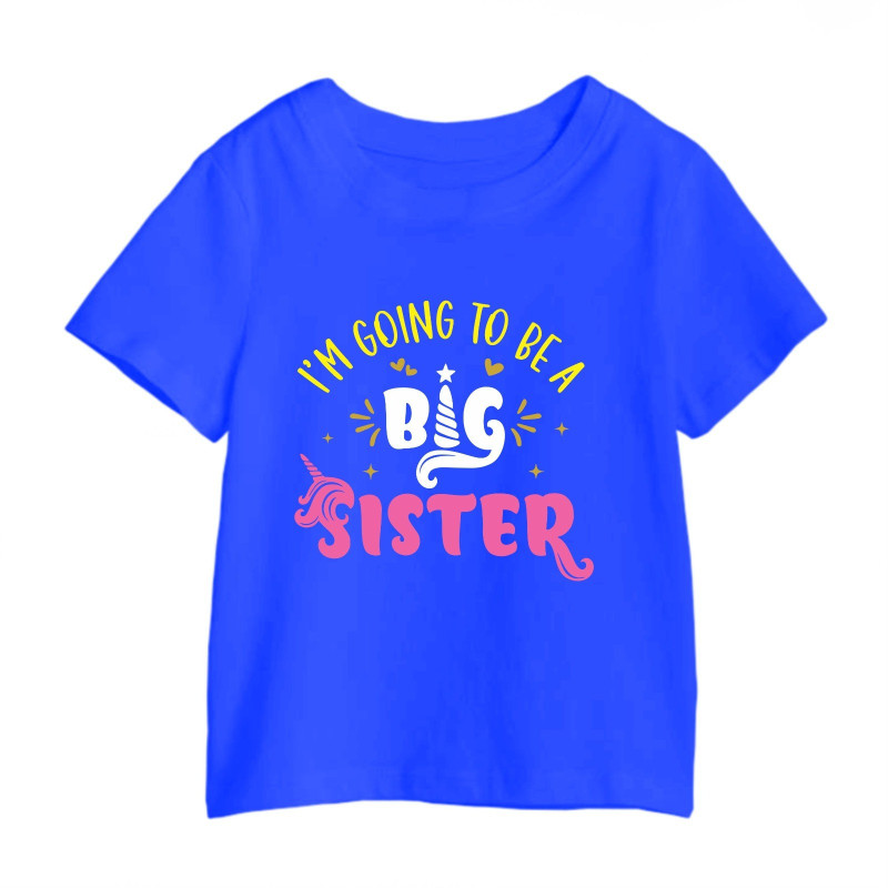 Al amal Big Sister T shirt(3 designs) for Girls ( Blue )