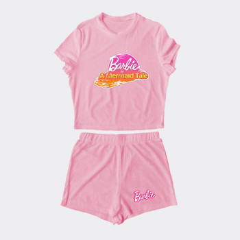 Al amal Barbie summer track suit(1 Designs) for Girls ( Pink )