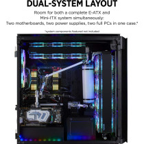 Corsair Obsidian 1000D Super-Tower Case, Smoked Tempered Glass, Aluminum Trim - Integrated Commander PRO Fan And Lighting Controller, CC-9011148-WW