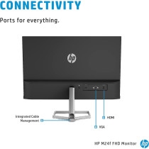 HP M24F Full Hd 23.8 Ips Lcd Monitor With Hdmi,Vga,Amd Freesync -Silver Black
