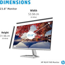 HP M24F Full Hd 23.8 Ips Lcd Monitor With Hdmi,Vga,Amd Freesync -Silver Black