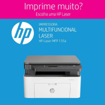 HP Laser Mfp 135A Print, Copy, Scan, Multi-Functional All In One Office Printer - White 4Zb82A