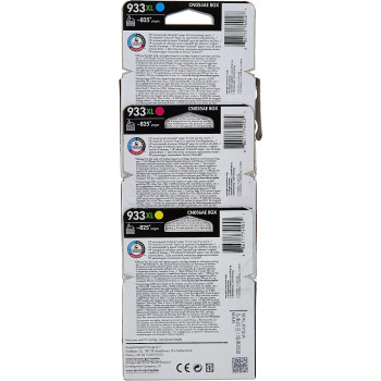 HP 933Xl Cyan,Magenta And Yellow Original Ink Cartridge Cn054+Cn055+Cn056