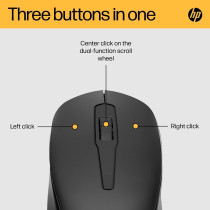 HP 150 Wireless Mouse (3 Buttons, Ergonomic, Usb-A, 2.4 Ghz), Black-2S9L1Aa