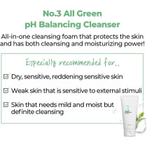 Numbuzin No. 3 All Green pH Balancing Cleanser, 120ml
