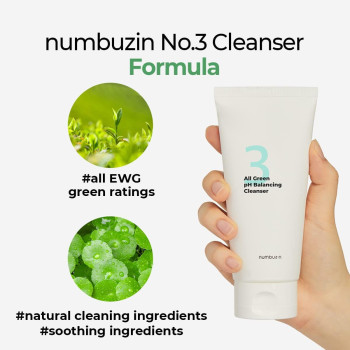 Numbuzin No. 3 All Green pH Balancing Cleanser, 120ml