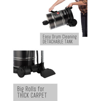 Sonashi 2400W 25L Drum Vacuum Cleaner (SVC-9029D) (SILVER-BLACK)