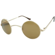Unisex Sunglasses Round Metal- Uv Protection New Fashion Sunglasses(Yellow)