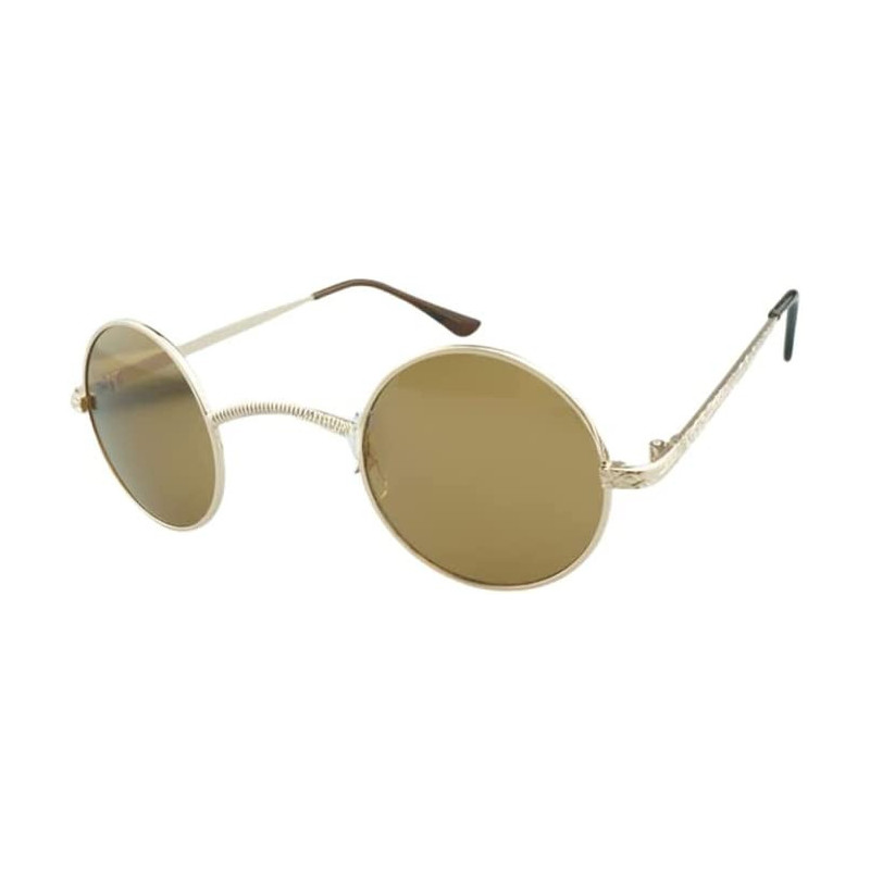 Unisex Sunglasses Round Metal- Uv Protection New Fashion Sunglasses(Yellow)