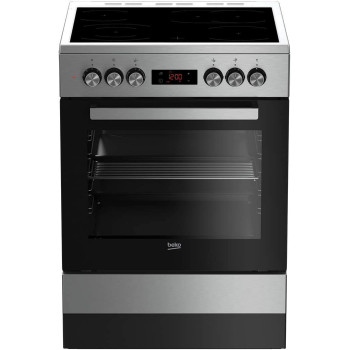 Beko 60 X 60 cm, 4 Zones CeRAMic Electric Cooking Range, Steel Finish Fsm67320GXS"Min 1 year manufacturer warranty"