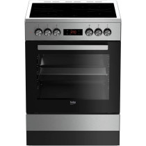 Beko 60 X 60 cm, 4 Zones CeRAMic Electric Cooking Range, Steel Finish Fsm67320GXS"Min 1 year manufacturer warranty"