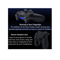 ZAQ DUALSHOCK 4 Wireless Controller for PlayStation 4 with Bluetooth Joystick Gaming Remote Control Black