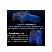 ZAQ DUALSHOCK 4 Wireless Controller for PlayStation 4 with Bluetooth Joystick Gaming Remote Control Blue 