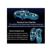 ZAQ DUALSHOCK 4 Wireless Controller for PlayStation 4 with Bluetooth Joystick Gaming Remote Control Camo Blue 