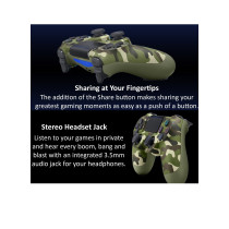 ZAQ DUALSHOCK 4 Wireless Controller for PlayStation 4 with Bluetooth Joystick Gaming Remote Control Camo Green 