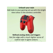 ZAQ DUALSHOCK 4 Wireless Controller for PlayStation 4 with Bluetooth Joystick Gaming Remote Control Red 