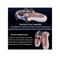 ZAQ DUALSHOCK 4 Wireless Controller For PlayStation 4 with Bluetooth Joystick Gaming Remote Control Rose Gold 