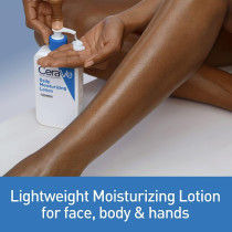 CeraVe Moisturizing Lotion 24H Body and Face Moisturizer for Normal to Dry Skin with Hyaluronic Acid and Ceramides 8Oz, 236 ML