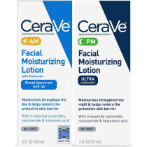 CeraVe Facial Moisturizing Lotion 3oz. AM/PM Bundle Pack