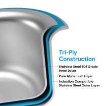 Impex TPC3 3 Litre Tri-ply Stainless Steel Pressure Cooker