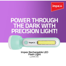 Impex LUMIN X10 Rechargeable LED Flashlight with Sharp & Long Beam Range