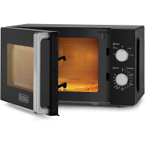 Black & Decker 20L 700W Microwave Black With Chrome Finish 5 Power Levels, 35 Min Timer, MZ2010P-B5 2 Years Warranty
