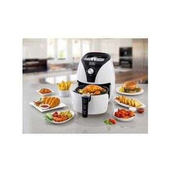 Black & Decker Air Fryer With Rapid Air Convection Technology 2.5 L AF220-B5-White & Black