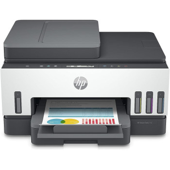 HP Smart Tank 720 Wireless Print Scan Copy Auto Duplex Printing Print up to 18000 black or 8000 color pages White&Grey 6UU46A