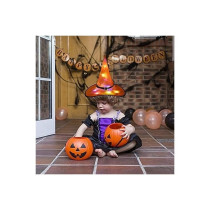 Halloween Glowing Witch Hat With LED Light For Costume and Decoration 35 x 38cm