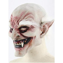 Brain Giggles Cosplay Horror Accessories Mask Creepy Mask for Costume Party Scary Mask - Vampire White Mask