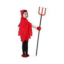 Devil Halloween Costume With Fork For Kids -Large 120-140cm