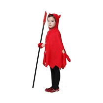 Devil Halloween Costume With Fork For Kids -Large 120-140cm