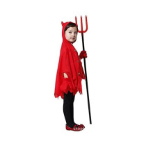 Devil Halloween Costume With Fork For Kids -Large 120-140cm