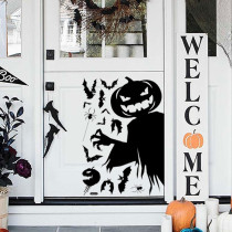 Brain Giggles Window Black Pumpkin Sticker Giant Ghost Shadow Decal Witch Skeleton Decal Design Home Office Kids Room Decoration