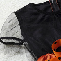 Brain Giggles Witch Costume Set Witch Robe and Hat Vintage Outfit Costume for Kids Girl Cosplay Event Party - Medium Orange