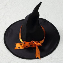 Brain Giggles Witch Costume Set Witch Robe and Hat Vintage Outfit Costume for Kids Girl Cosplay Event Party - Medium Orange